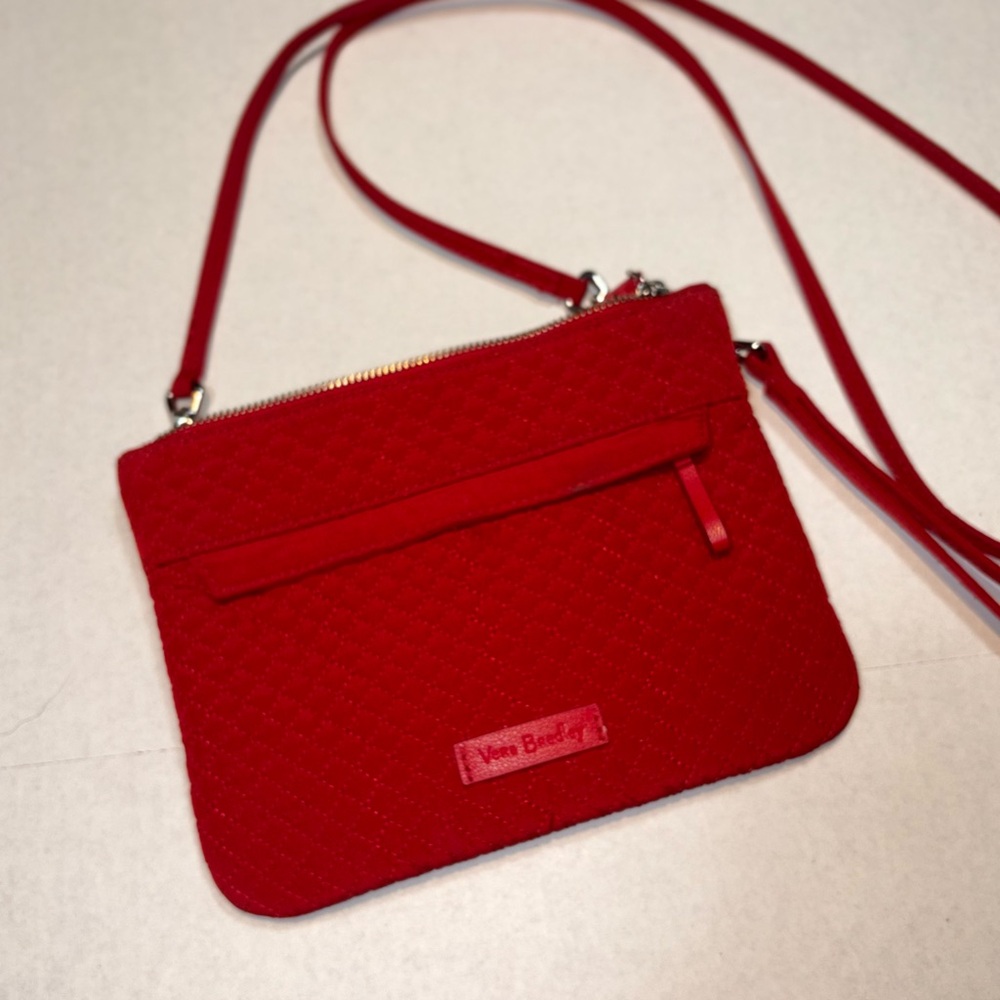 Vera Bradley Iconic RFID Custom Crossbody Bag in Winter Berry Red purse - Picture 2 of 9